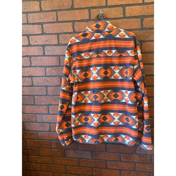 Eddie Bauer Pullover Mens Multicolored Fleece Aztec Southwestern Sweater SZ M - Picture 13 of 14